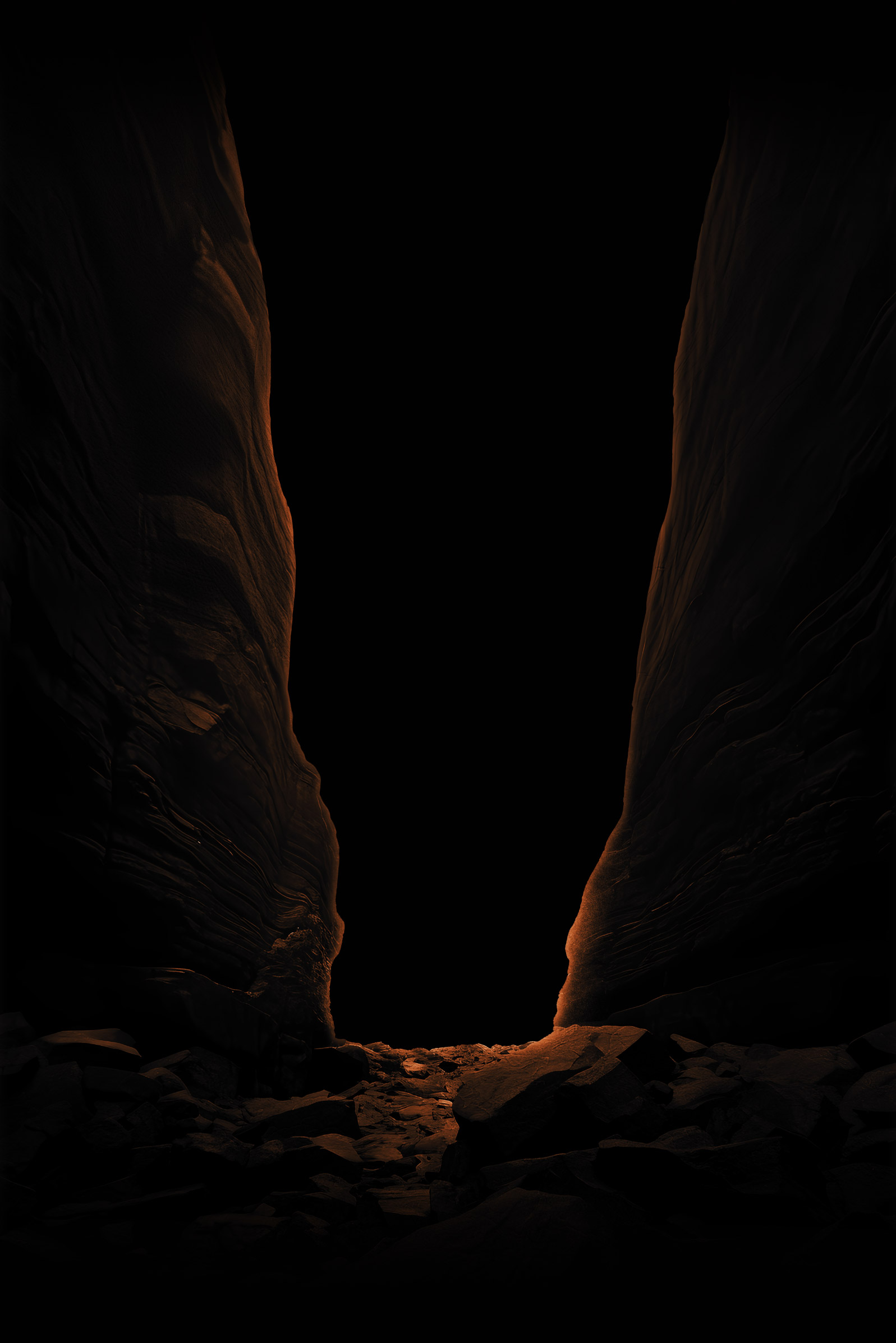 Canyon at night background